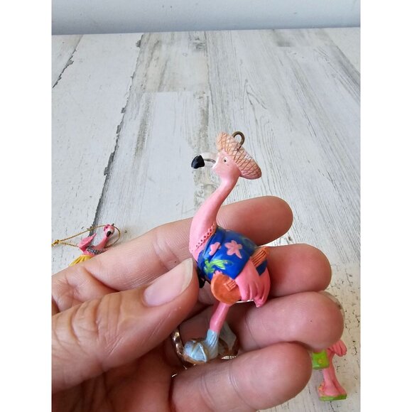 Mini flamingo bird ornament summer hula tropical - Picture 5 of 9